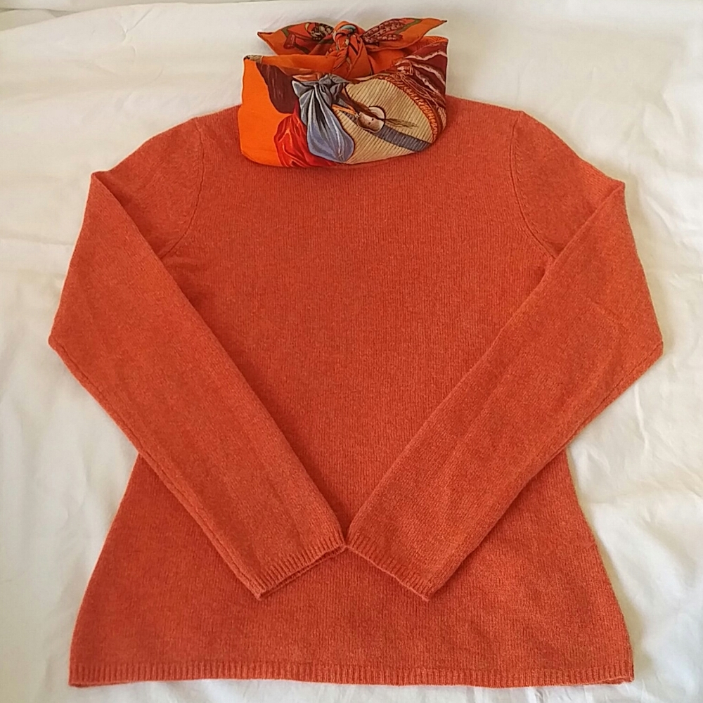 Lord and Taylor - pumpkin spice cashmere sweater